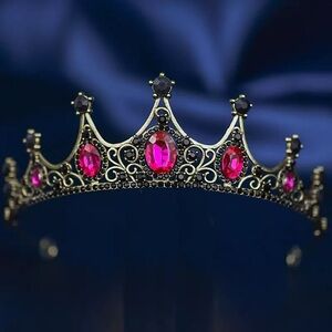 Elegant Gold and Pink Tiara